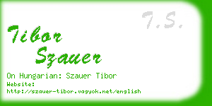tibor szauer business card